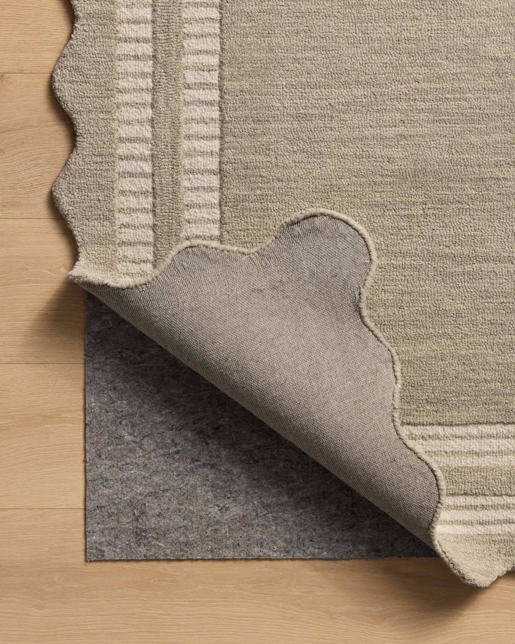 Chris Loves Julia x Loloi Scottie Fog / Ivory 18" x 18" Sample Rug White Cliff Studio Sample Rug