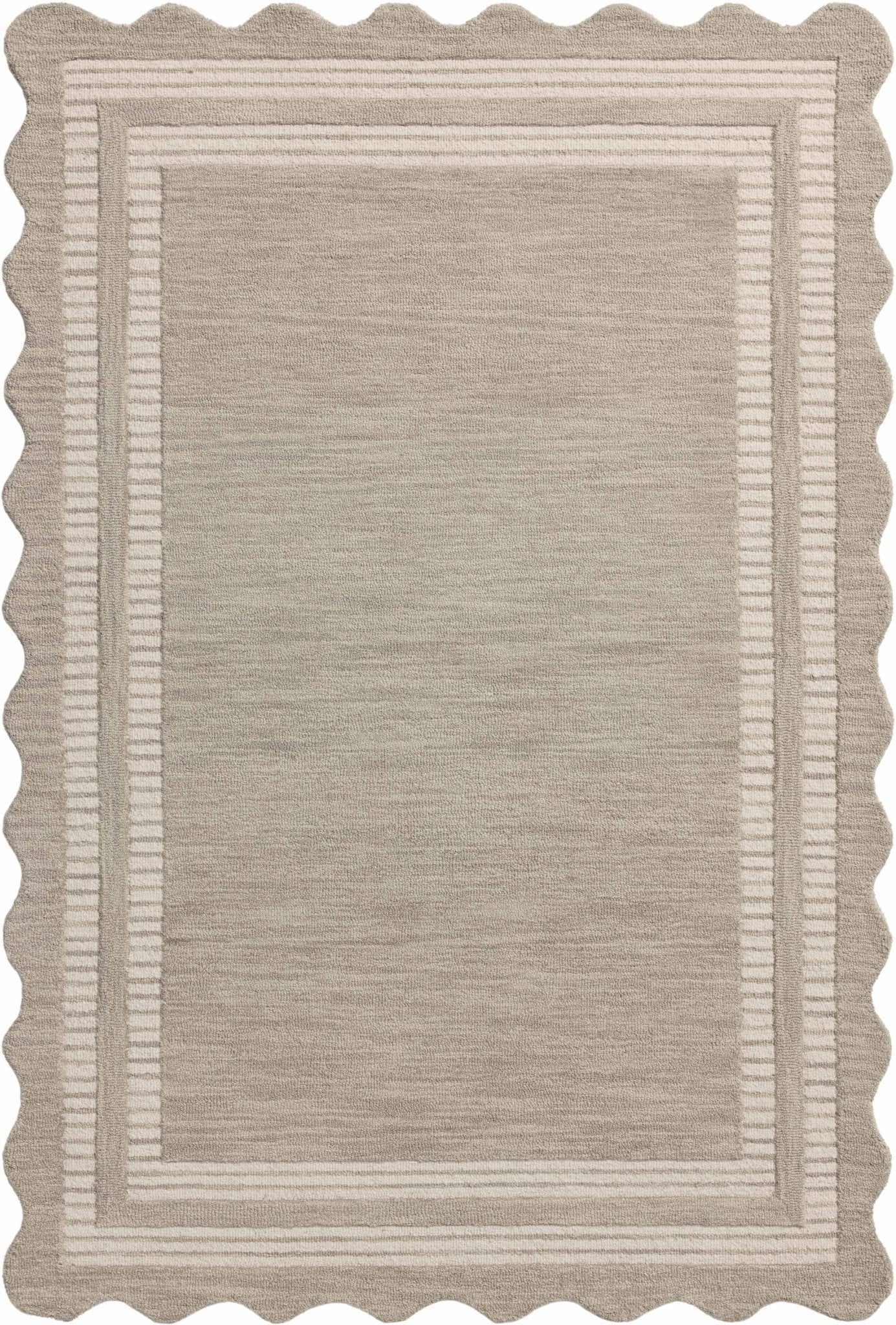 Chris Loves Julia x Loloi Scottie Fog / Ivory 18" x 18" Sample Rug White Cliff Studio Sample Rug