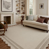 Chris Loves Julia x Loloi Scottie Ivory / Grey 18" x 18" Sample Rug White Cliff Studio Sample Rug