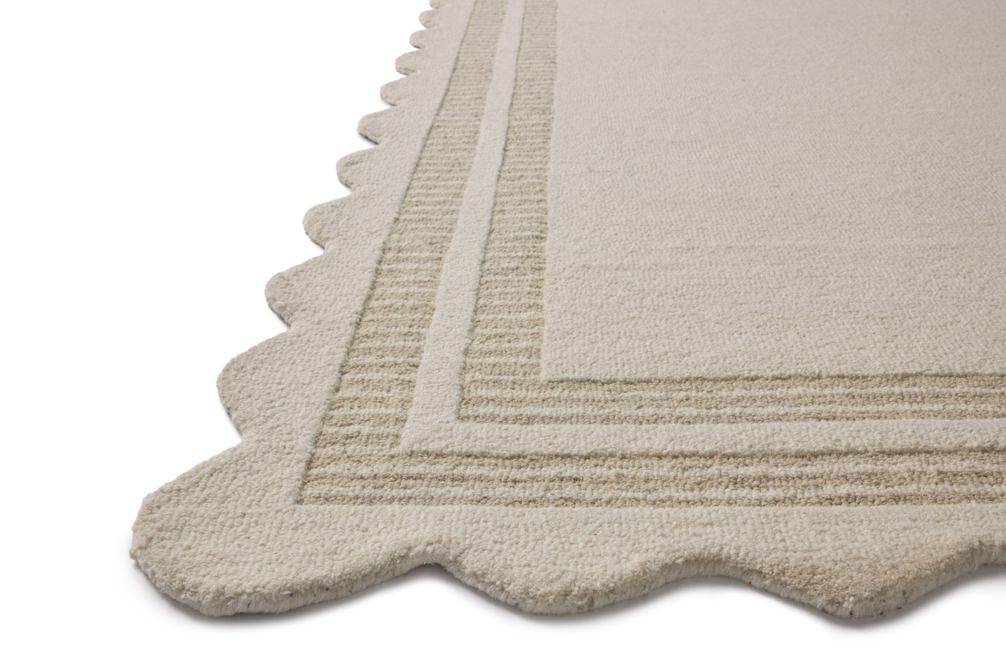 Chris Loves Julia x Loloi Scottie Ivory / Grey 18" x 18" Sample Rug White Cliff Studio Sample Rug