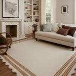 Chris Loves Julia x Loloi Scottie Ivory / Rust 18" x 18" Sample Rug White Cliff Studio Sample Rug