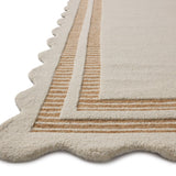 Chris Loves Julia x Loloi Scottie Ivory / Rust 18" x 18" Sample Rug White Cliff Studio Sample Rug