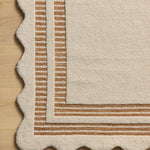 Chris Loves Julia x Loloi Scottie Ivory / Rust 18" x 18" Sample Rug White Cliff Studio Sample Rug