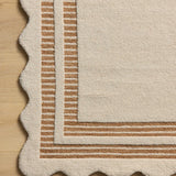 Chris Loves Julia x Loloi Scottie Ivory / Rust 18" x 18" Sample Rug White Cliff Studio Sample Rug