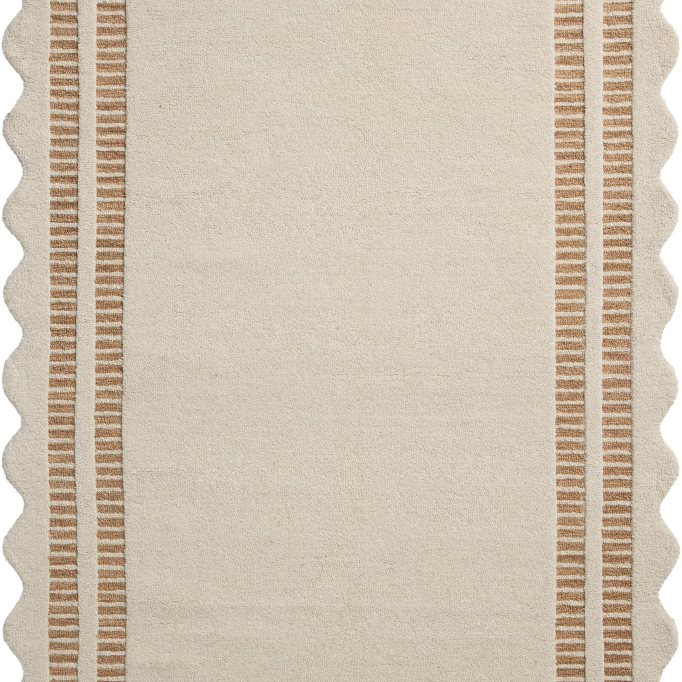 Chris Loves Julia x Loloi Scottie Ivory / Rust 18" x 18" Sample Rug White Cliff Studio Sample Rug