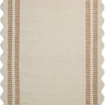 Chris Loves Julia x Loloi Scottie Ivory / Rust 18" x 18" Sample Rug White Cliff Studio Sample Rug