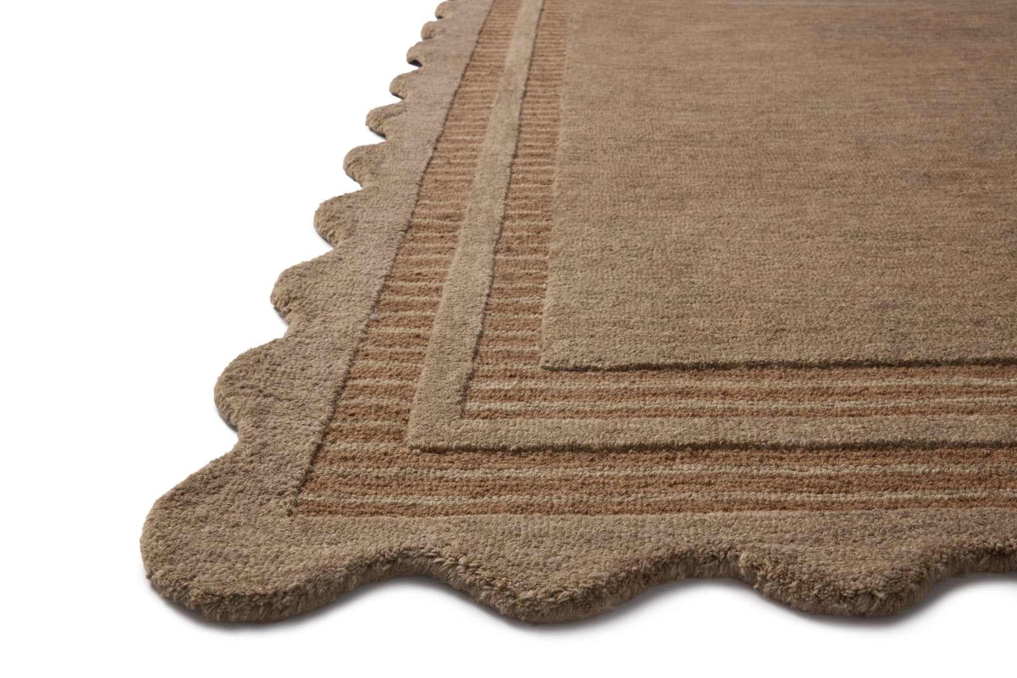 Chris Loves Julia x Loloi Scottie Mocha / Clay 18" x 18" Sample Rug White Cliff Studio Sample Rug
