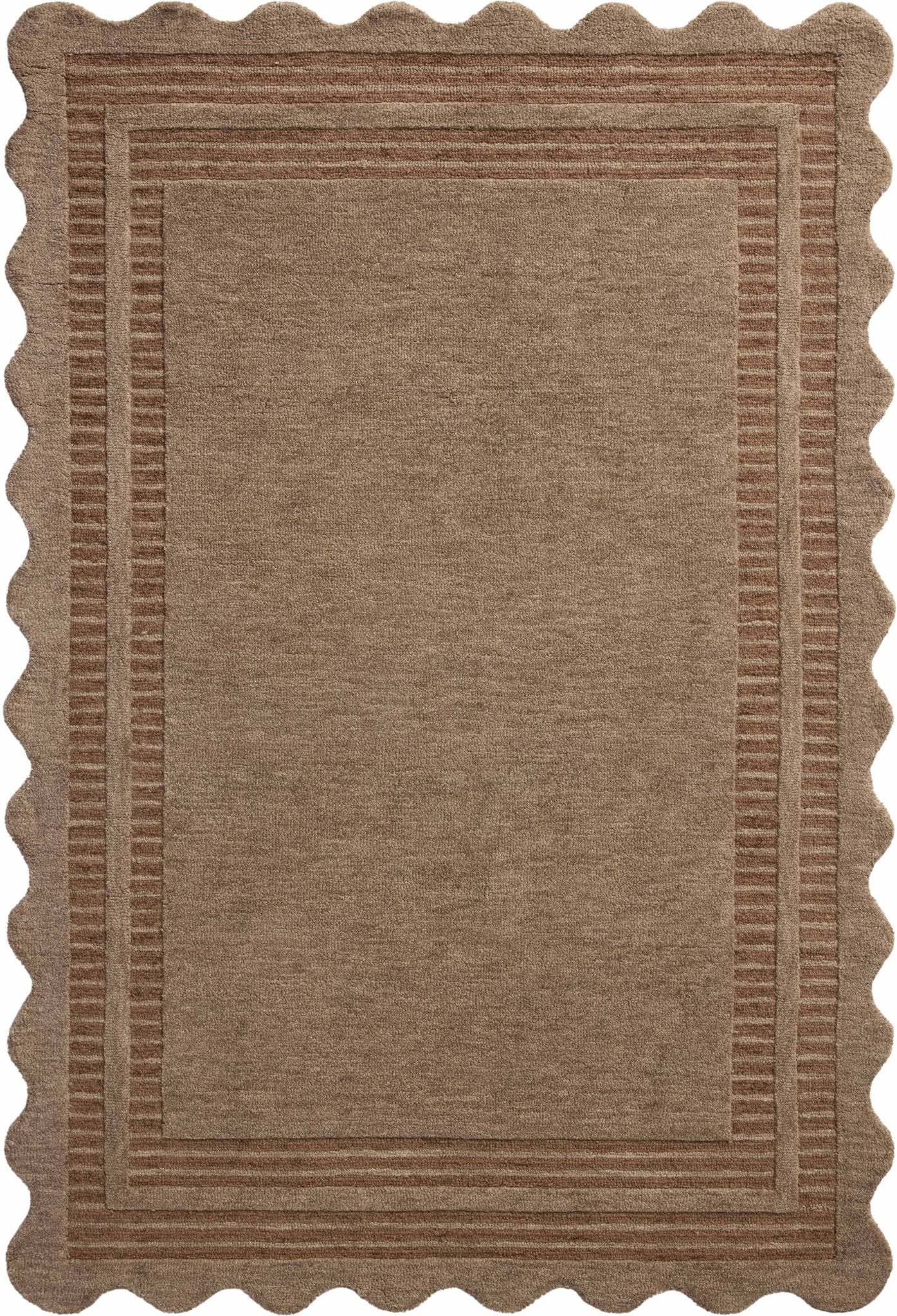 Chris Loves Julia x Loloi Scottie Mocha / Clay 18" x 18" Sample Rug White Cliff Studio Sample Rug