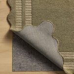 Chris Loves Julia x Loloi Scottie Olive / Pebble 18" x 18" Sample Rug White Cliff Studio Sample Rug