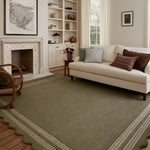 Chris Loves Julia x Loloi Scottie Olive / Pebble 18" x 18" Sample Rug White Cliff Studio Sample Rug