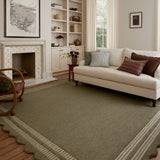 Chris Loves Julia x Loloi Scottie Olive / Pebble 18" x 18" Sample Rug White Cliff Studio Sample Rug