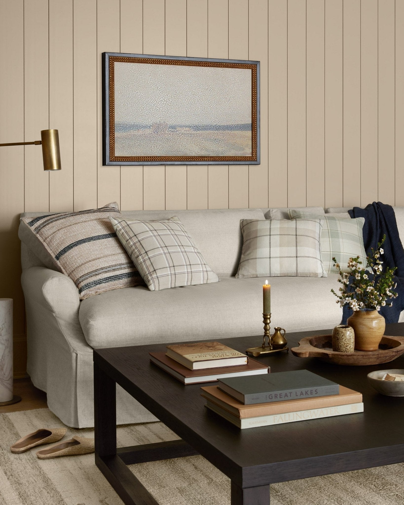 Chris Loves Julia x Loloi Teddy Beige / Multi Pillow White Cliff Studio Throw Pillows