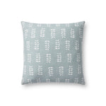 Chris Loves Julia x Loloi Tully Light Blue 18'' x 18'' Cover Only White Cliff Studio Pillow