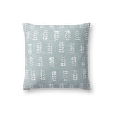 Chris Loves Julia x Loloi Tully Light Blue 18'' x 18'' Cover Only White Cliff Studio Pillow