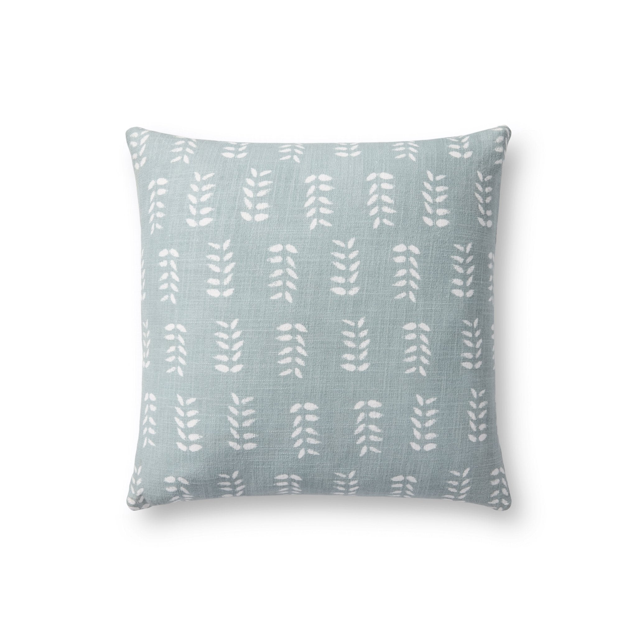 Chris Loves Julia x Loloi Tully Light Blue 18'' x 18'' Cover Only White Cliff Studio Pillow
