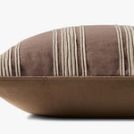 Chris Loves Julia x Loloi Verona Brown 18'' x 18'' Pillow White Cliff Studio Throw Pillows