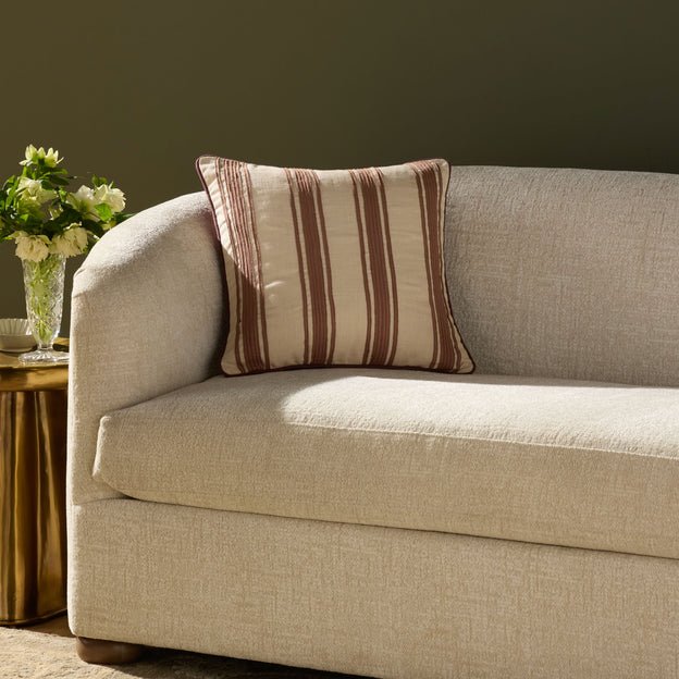 Chris Loves Julia x Loloi Verona Chestnut 18'' x 18'' Pillow White Cliff Studio Throw Pillows