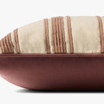 Chris Loves Julia x Loloi Verona Chestnut 18'' x 18'' Pillow White Cliff Studio Throw Pillows