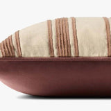 Chris Loves Julia x Loloi Verona Chestnut 18'' x 18'' Pillow White Cliff Studio Throw Pillows