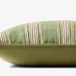 Chris Loves Julia x Loloi Verona Green 13'' x 21'' Pillow White Cliff Studio Throw Pillows