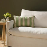 Chris Loves Julia x Loloi Verona Green 13'' x 21'' Pillow White Cliff Studio Throw Pillows