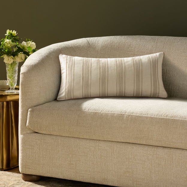 Chris Loves Julia x Loloi Verona Ivory 12'' x 27'' Pillow White Cliff Studio Throw Pillows
