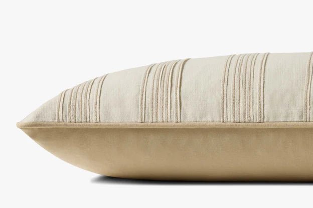 Chris Loves Julia x Loloi Verona Ivory 12'' x 27'' Pillow White Cliff Studio Throw Pillows