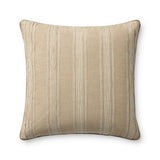 Chris Loves Julia x Loloi Verona Natural 22'' x 22'' Pillow Cover Only White Cliff Studio Pillow