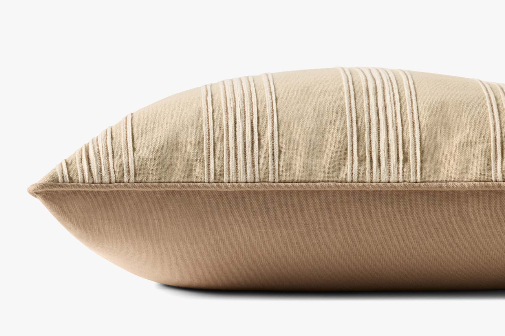 Chris Loves Julia x Loloi Verona Natural 22'' x 22'' Pillow White Cliff Studio Throw Pillows