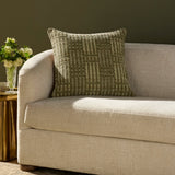 Chris Loves Julia x Loloi Vinnie Green 22'' x 22'' Pillow White Cliff Studio Throw Pillows