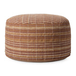 Chris Loves Julia x Loloi Wallace Clay 36"W x 36"D x 17"H Round Pouf White Cliff Studio Pouf