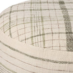 Chris Loves Julia x Loloi Wallace Cream 36"W x 36"D x 17"H Round Pouf White Cliff Studio Pouf