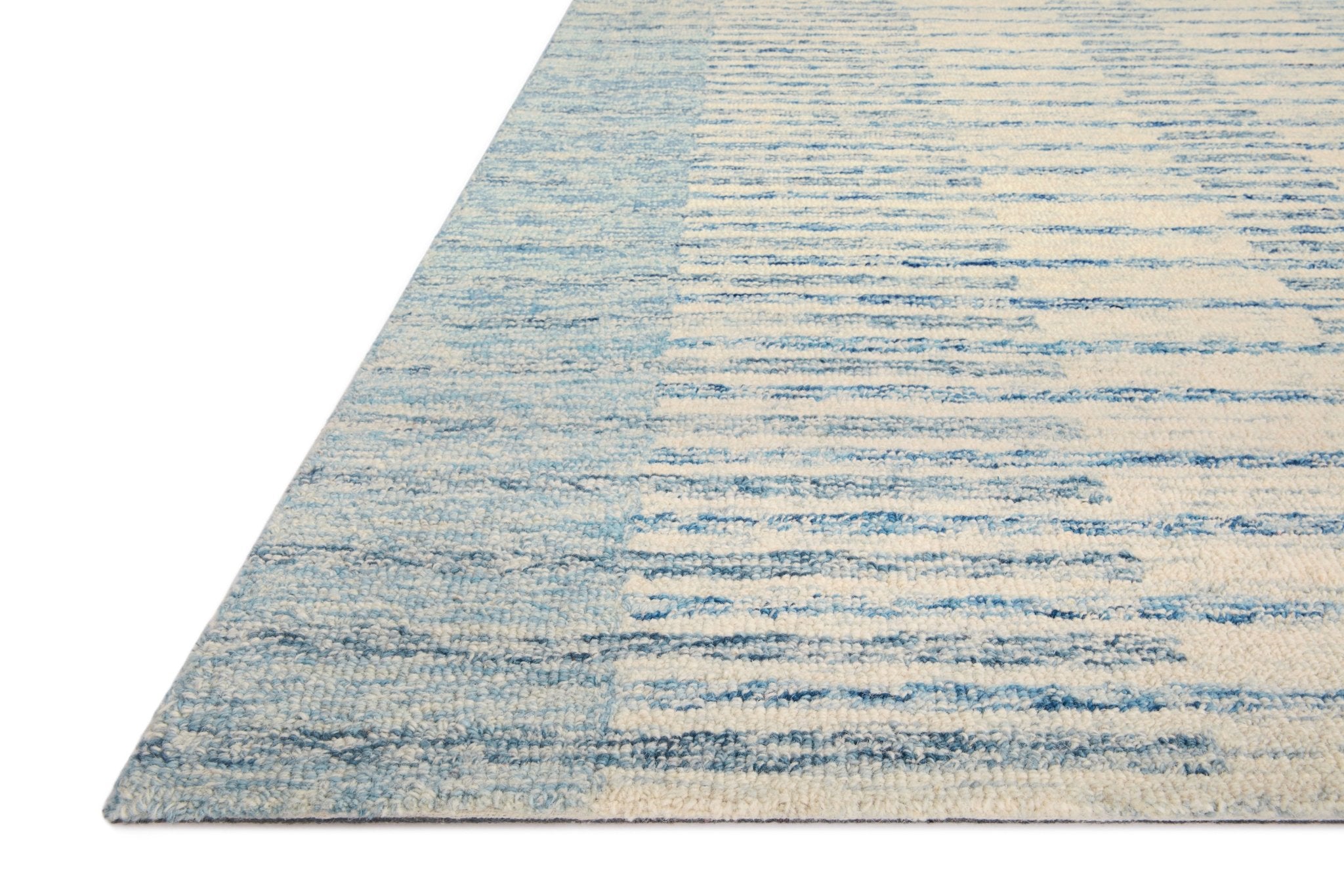 Chris Loves Julia x LoloiChris Ivory / Denim 11' - 6" x 15' Area Rug White Cliff Studio Area Rugs