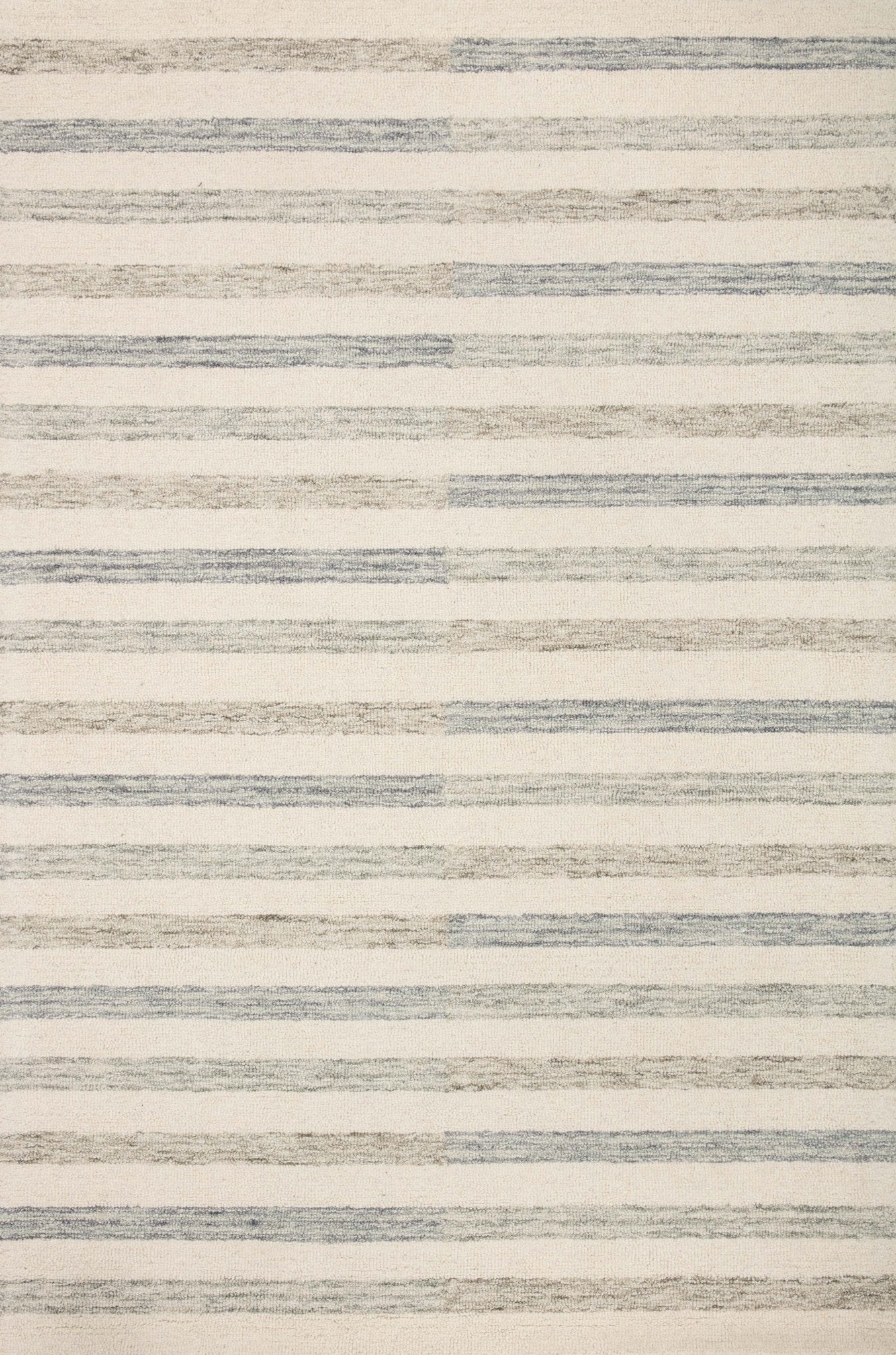 Chris Loves Julia x LoloiChris Ivory / Slate 11' - 6" x 15' Area Rug White Cliff Studio Area Rugs