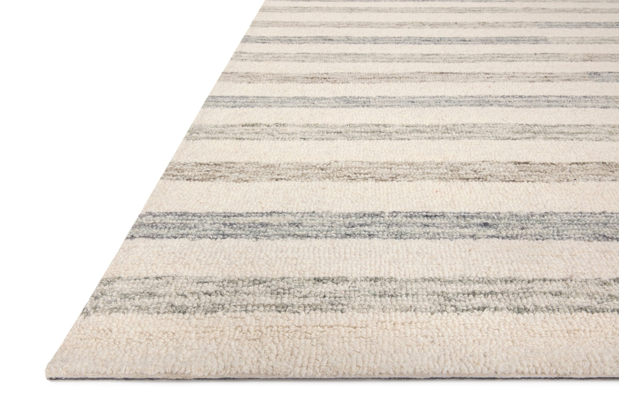 Chris Loves Julia x LoloiChris Ivory / Slate 11' - 6" x 15' Area Rug White Cliff Studio Area Rugs