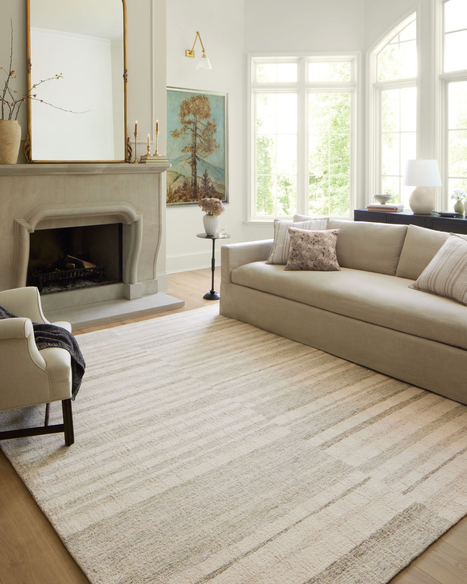 Chris Loves Julia x LoloiChris Natural / Sage 11' - 6" x 15' Area Rug White Cliff Studio Area Rugs