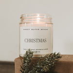 Christmas Soy Candle - Clear Jar - 9 oz White Cliff Studio Candles and Candle Accessories