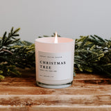 Christmas Tree Soy Candle - White Jar - 11 oz White Cliff Studio Candles and Candle Accessories