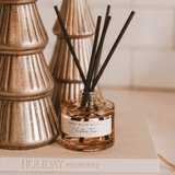Christmas Tree Tinted Glass Jar Reed Diffuser White Cliff Studio Reed Diffusers