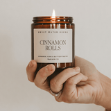 Cinnamon Rolls Soy Candle - Amber Jar - 9 oz White Cliff Studio Candles and Candle Accessories