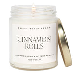Cinnamon Rolls Soy Candle - Clear Jar - 9 oz White Cliff Studio Candles and Candle Accessories