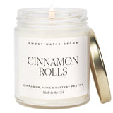 Cinnamon Rolls Soy Candle - Clear Jar - 9 oz White Cliff Studio Candles and Candle Accessories