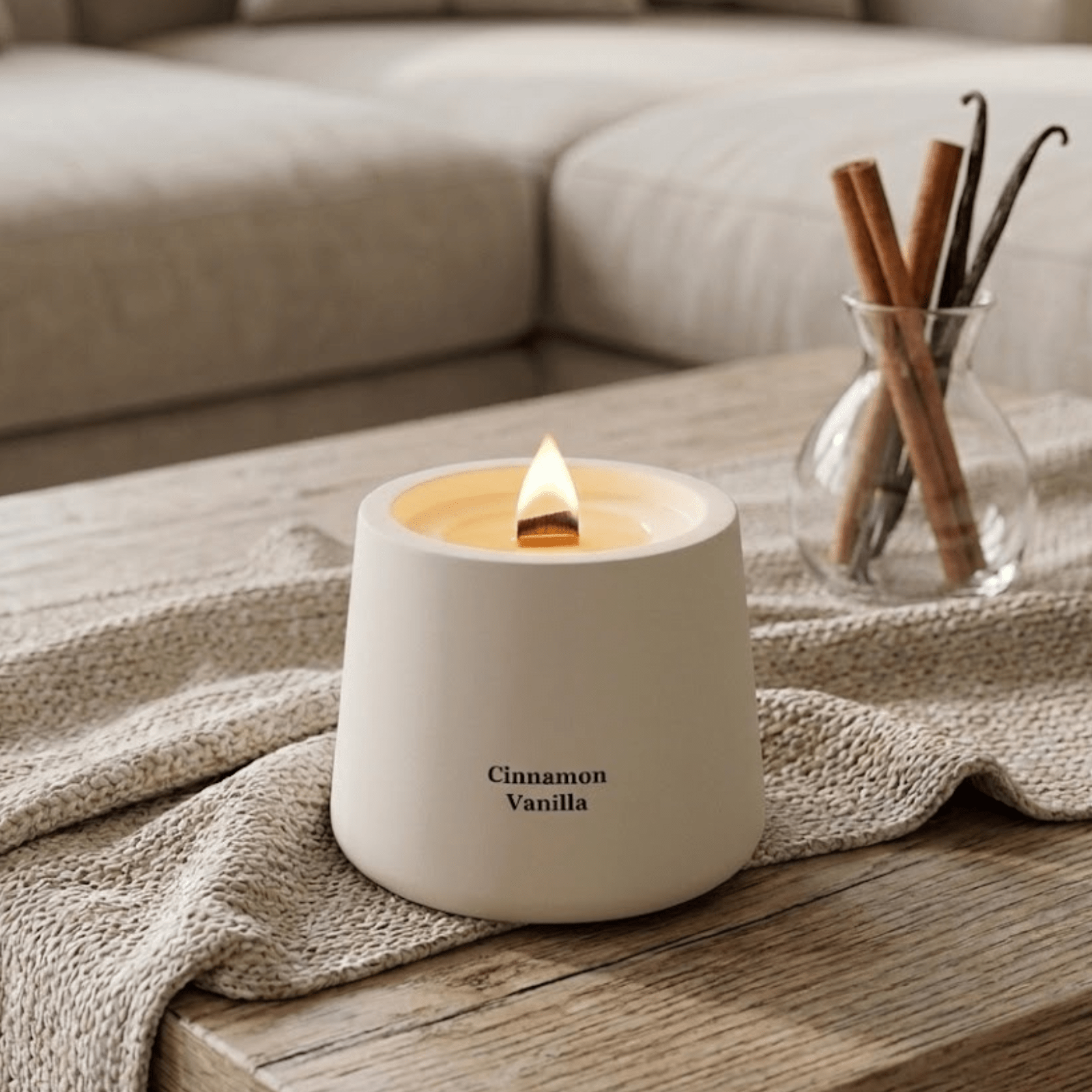 Cinnamon Vanilla White Cliff Studio Candles