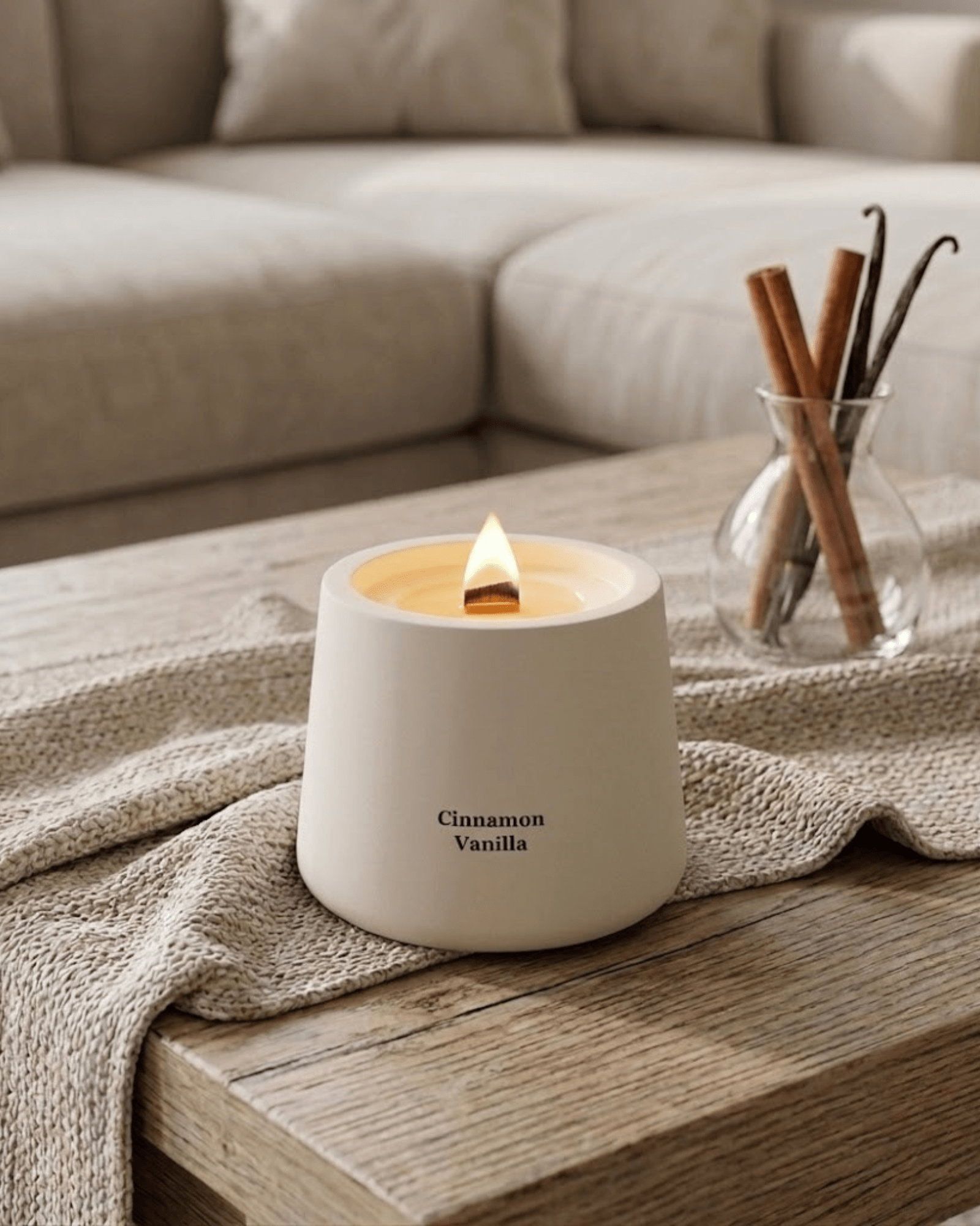 Cinnamon Vanilla White Cliff Studio Candles