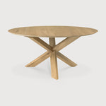 Circle dining table - varnished oak - round White Cliff Studio Dining Table