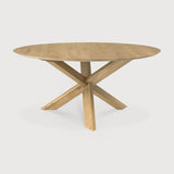 Circle dining table - varnished oak - round White Cliff Studio Dining Table