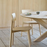 Circle dining table - varnished oak - round White Cliff Studio Dining Table