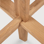 Circle outdoor dining table - teak - round White Cliff Studio Outdoor Dining Table