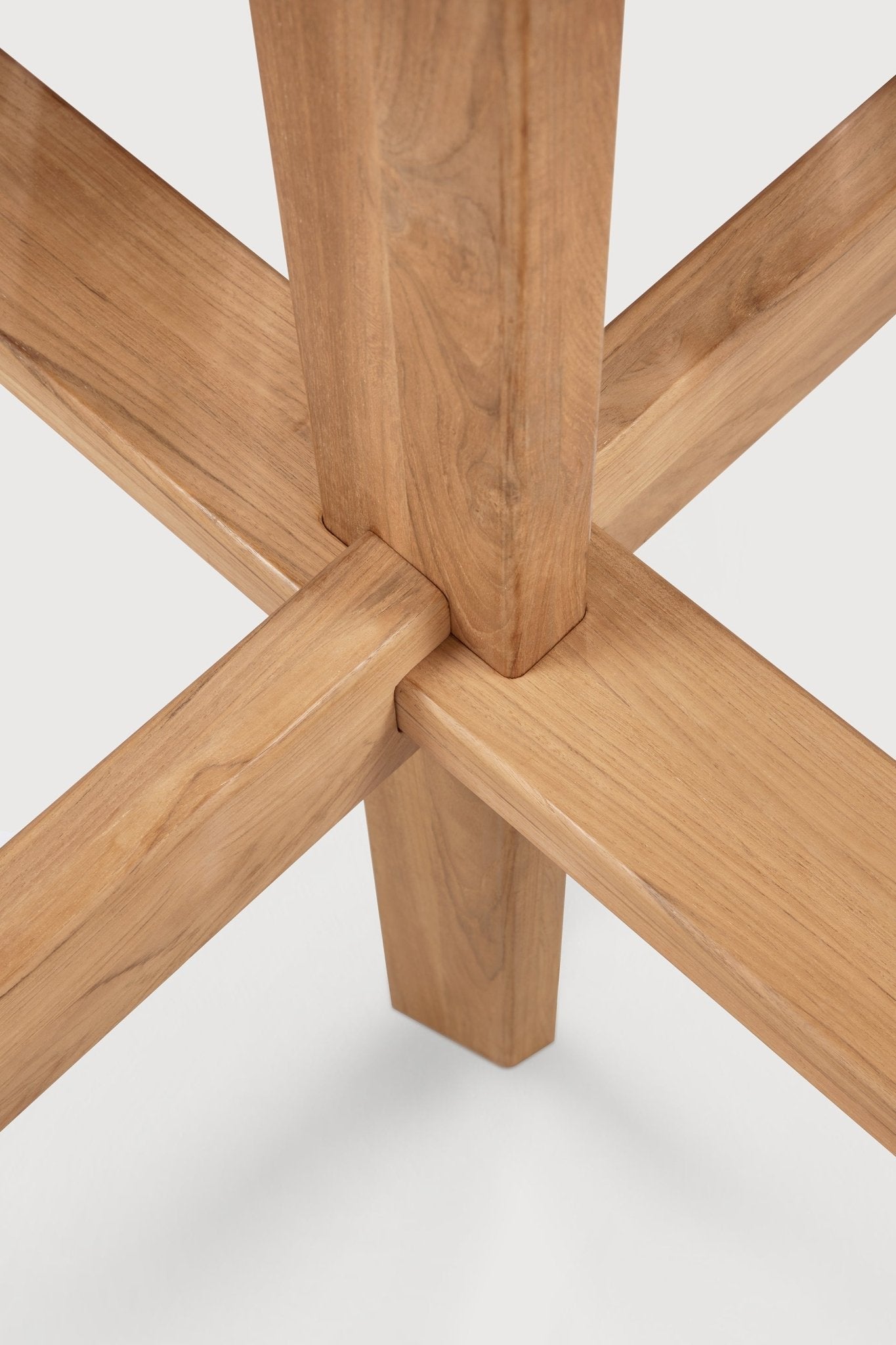 Circle outdoor dining table - teak - round White Cliff Studio Outdoor Dining Table