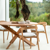 Circle outdoor dining table - teak - round White Cliff Studio Outdoor Dining Table